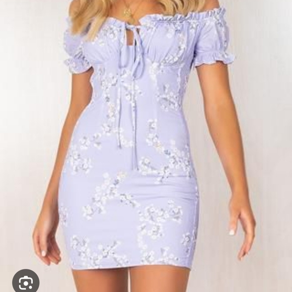 CBR Dresses & Skirts - CBR Lavender Floral Mini Dress